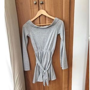 Grey Mini Long sleeve Dress